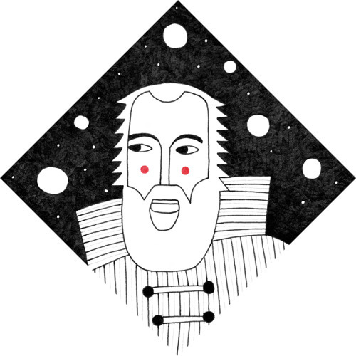 Galileo Galilei #illustration #drawing #charles darwin #science #portrait #astronomy #italy asdfasdf