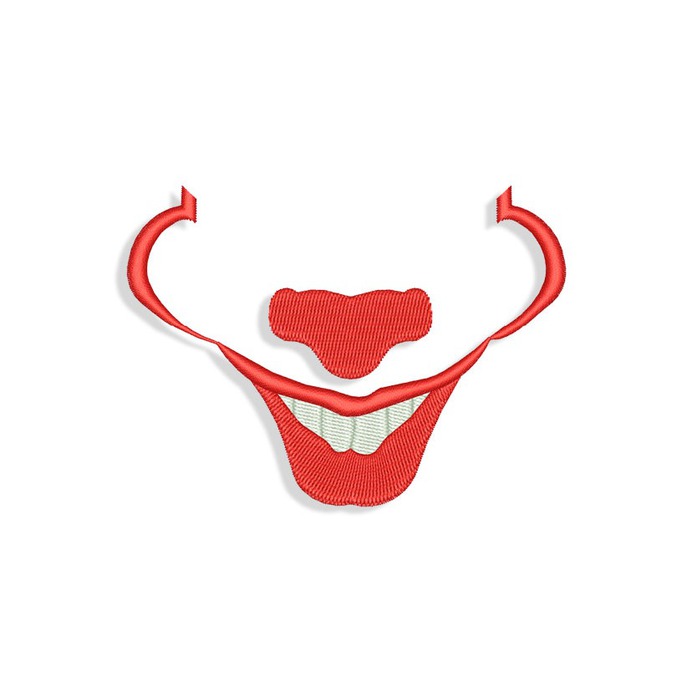 Pennywise Mouth for Mouth mask Embroidery design