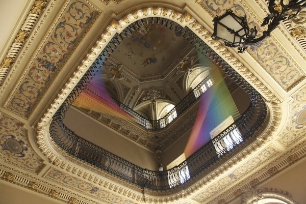 CJWHO ™ (Plexus No 19 by Gabriel Dawe The artist Gabriel...) #dawe #gabriel #installation #design #interiors #colors #art #italy