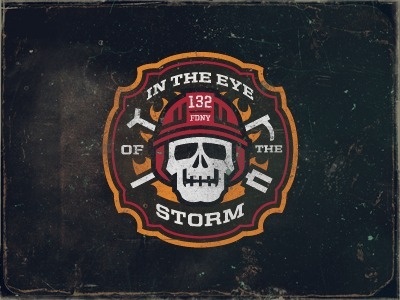 Dribbble - Firehouse Logo by Matt Kauzlarich #firehouse #illustration #fireman #skull