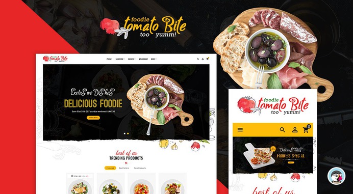#TomatoBite - #Delicious #Food - #Prestashop #Responsive #Theme | #TemplateTrip #eCommerce #Website #Design #Template