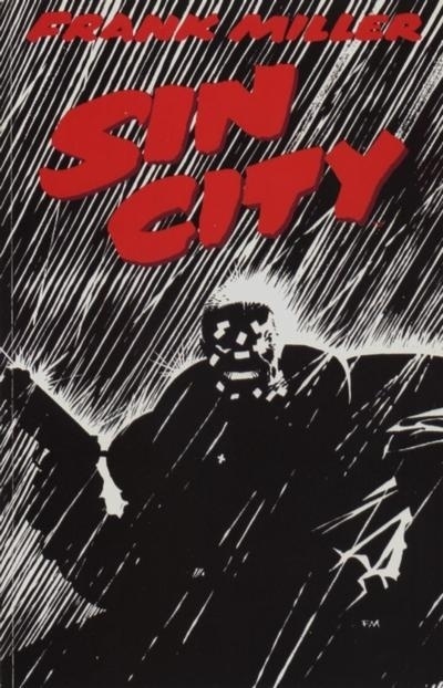 Sin-City.jpg (400×622) #mean #miller #white #red #wet #sin #city #black #night #rain #frank #splash #tough