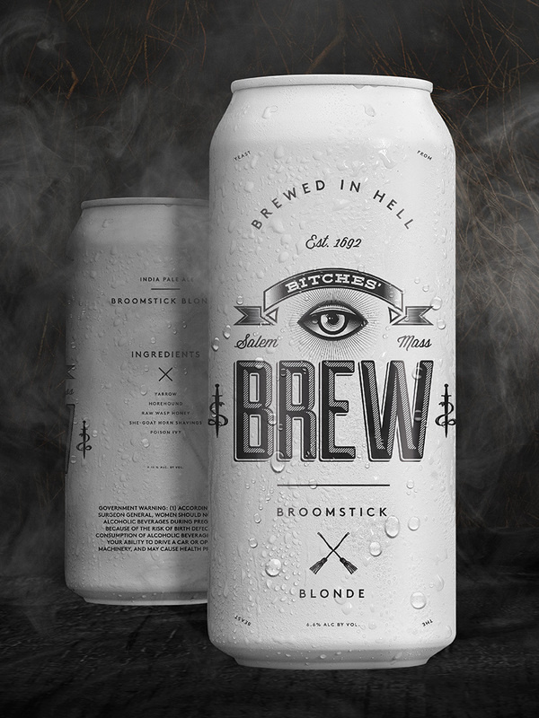 Packaging example #487: Brew Can Packaging #beer #packaging #brew #illustration #type #can