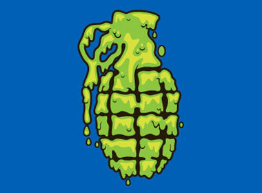 work_grenade_t-shirt_0708_07.jpg #slime #draplin #grenade #green