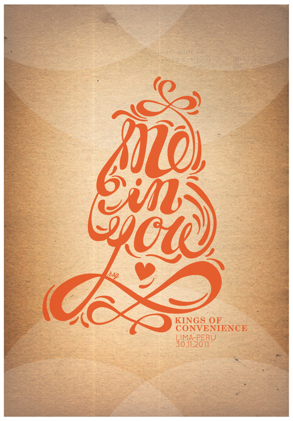 "Me in You" for Kings of Convenience #peru #kings #lima #convenience #of #poster #concert #typography