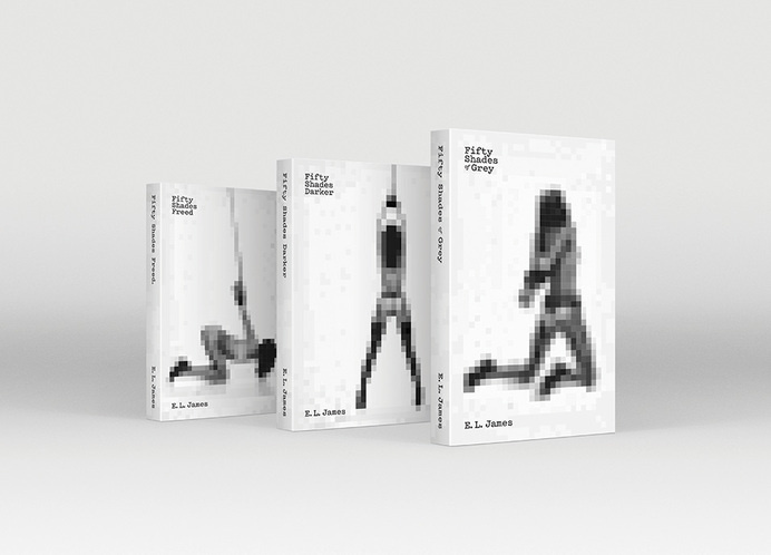 Kokomo // Projects // Design Project - Exactly Fifty Shades of Grey #fifty #books #pixel #cover #s&m #art #shades #pixels #bondage #grey