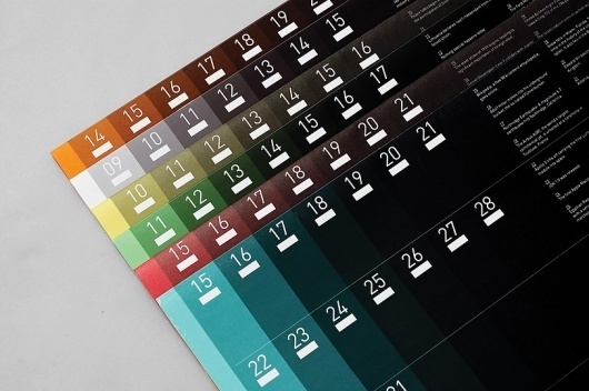Predictions : Tim Wan : Graphic Design #calendar #color #number #gradient #typography