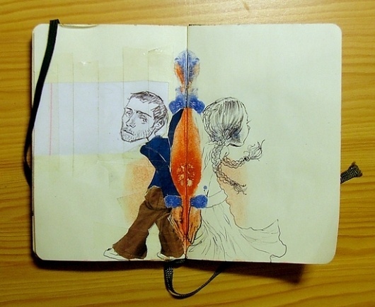 See . Saw on the Behance Network #illustration #moleskine