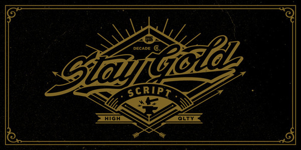 TypeLove_StayGold_00 #yankee #typograhy #script #gold