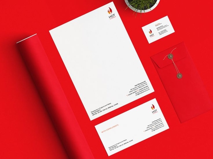 #hot#red#flame#pharma#stationery#branding#medical