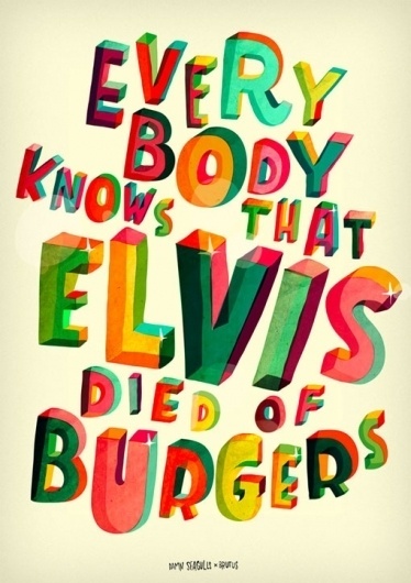 Design Work Life » cataloging inspiration daily #lettering #elvis #burgers #drawn #hand