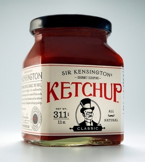 Sir Kensington's Gourmet Scooping Ketchup : Lovely Package® . Curating the very best packaging design. #alvin #ketchup #classic #diec #kensington #gourmet