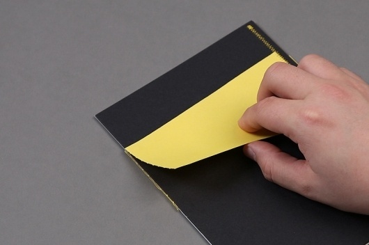 Because Studio — Design & Art Direction/Folio 01 / Bench.li #because #tear #print #yellow #black #studio #brochure