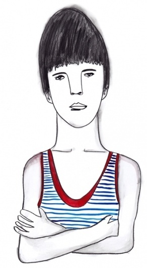 // A R I E L // L I K E S // Y O U // #boy #illustration #pencil #stripes
