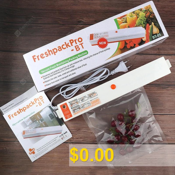 Automatic #Vacuum #Sealing #Machine #Household #Fresh #Food #Packaging #Machine #Vacuum #Plastic #Bag #Sealing #Machine #Preservation #Machine #- #ORANGE #BRITISH #STANDARD #PLUG #220V #WITH #ENGLISH #MANUAL
