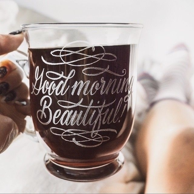 Good morning, beautiful - Lettering on mug by George Anzaldo