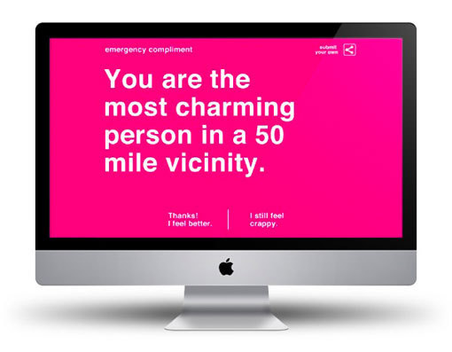 Emergency Compliment #design #web #typography