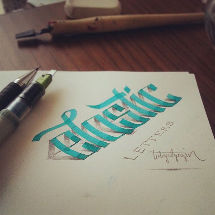 Incredible 3D Calligraphy and Lettering of Tolga Girgin