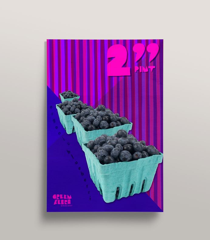 Green Zebra Grocery - Mr Miles Johnson #miles #design #color #advertising #direction #johnson #art #poster #mr #typography
