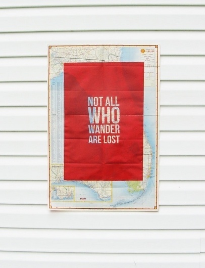 Not All Who Wander Are Lost Screen Print on by gnomesweeeetgnome #poster #screenprint #map