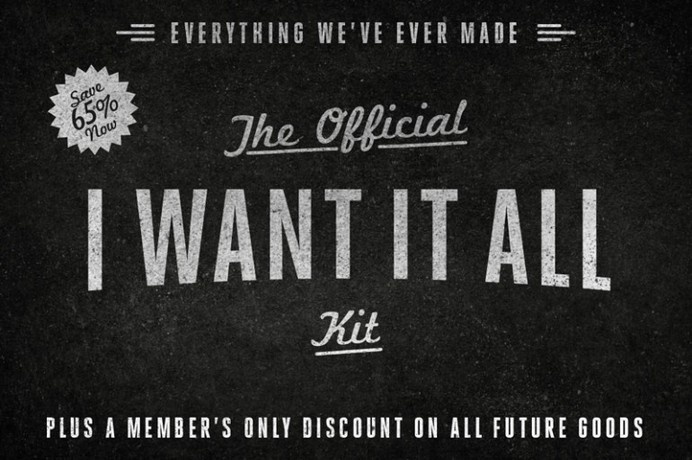 The "I-Want-It-All" Kit #inspiration #design #retro #texture #vintage #logo #typography