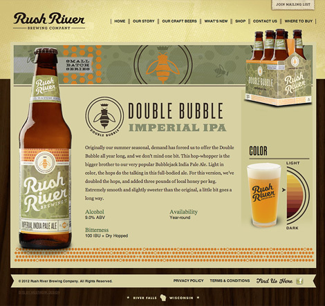 Rush River Brewing Website #site #beer #web