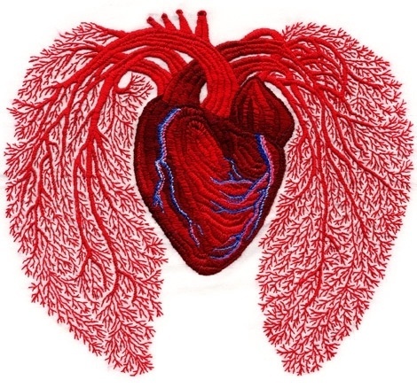 Andrea Dezso Illustration #heart #craft #art #embroidery