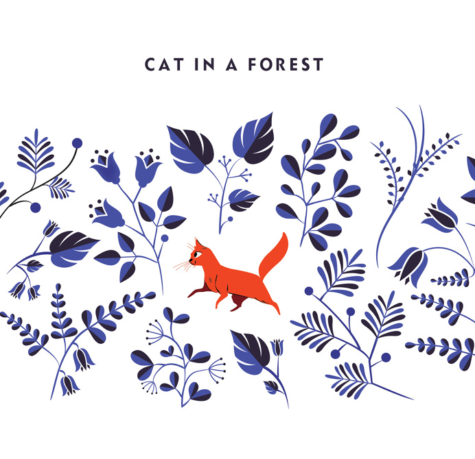 Cat in a forest on Behance