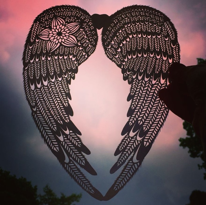 Gorgeous Paper Cut-Outs And Contrasts Them With The Sky Background #paperart #paperCut #art #design