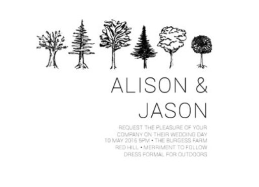 Paper Trees Wedding Set - Wedding Invitations #paperlust #wedding #invitation #weddinginvitation #weddinginspiration #paper #design #letter