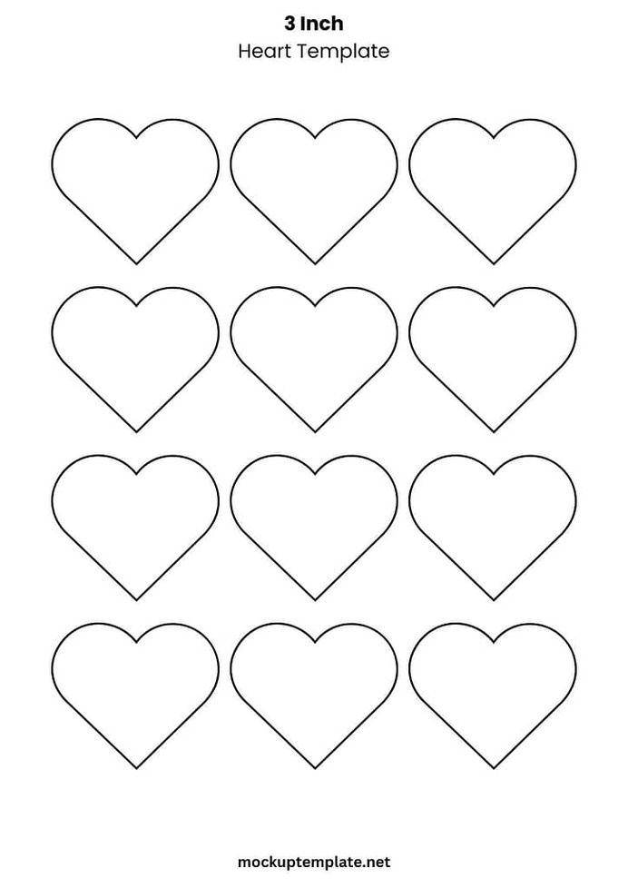 3 Inch Printable Heart Template