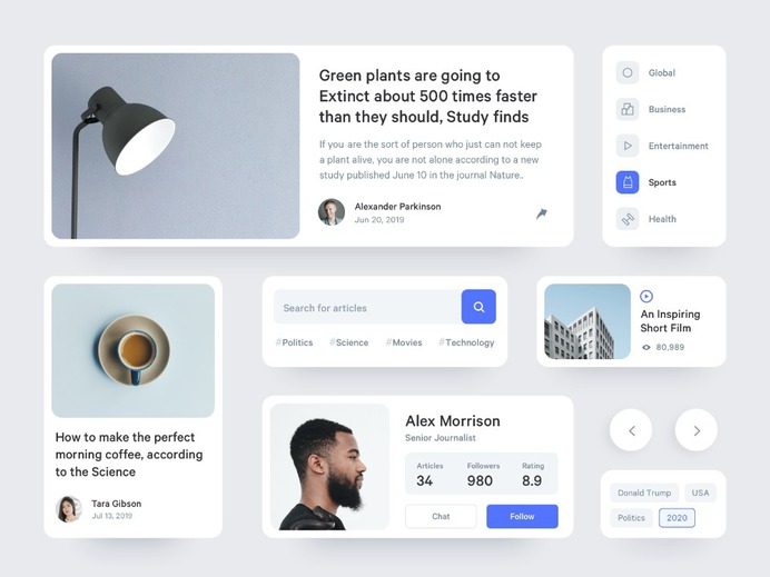 Minimal News Components
