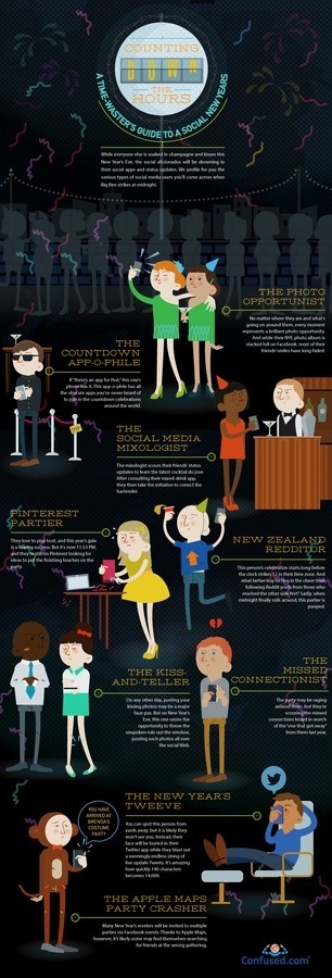 New year's social eve #new #infographic #years #media #social