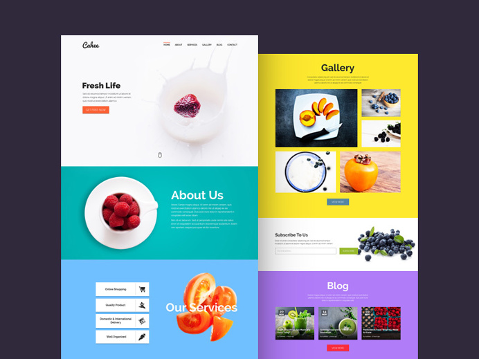 Cahee is a minimalistic and vibrant #template suited for #food related websites.