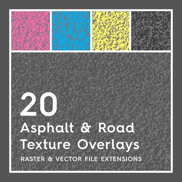 20 Asphalt & Road Vector Texture Overlays #asphalttextures #roadtextures #vectortextures #textures
 
