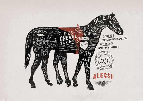 Des cheval poster on Behance #type #horse #tipography #caballo