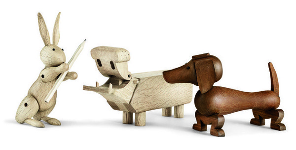 New Animals in the Ring #hippo #wood #kay #dachshund #rabbit #bojesen #toy