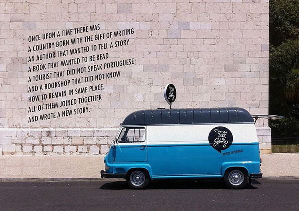 tell a story: the traveling book store by MSTF partners #van