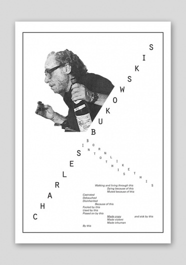 J.Arss #white #design #graphic #black #bukowski #poster #and