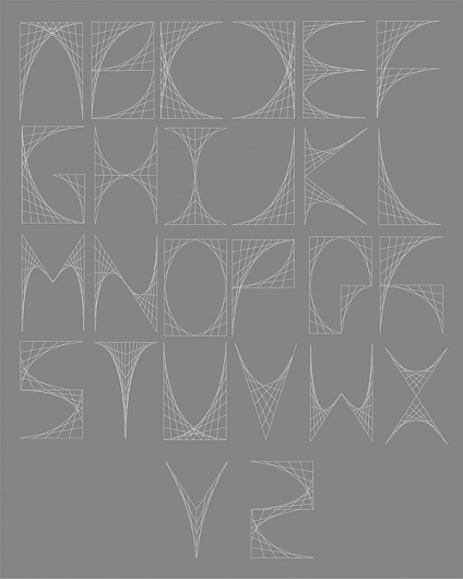 Ludd - Curvestitch Typography on Typography Served #alphabet #letters #typography