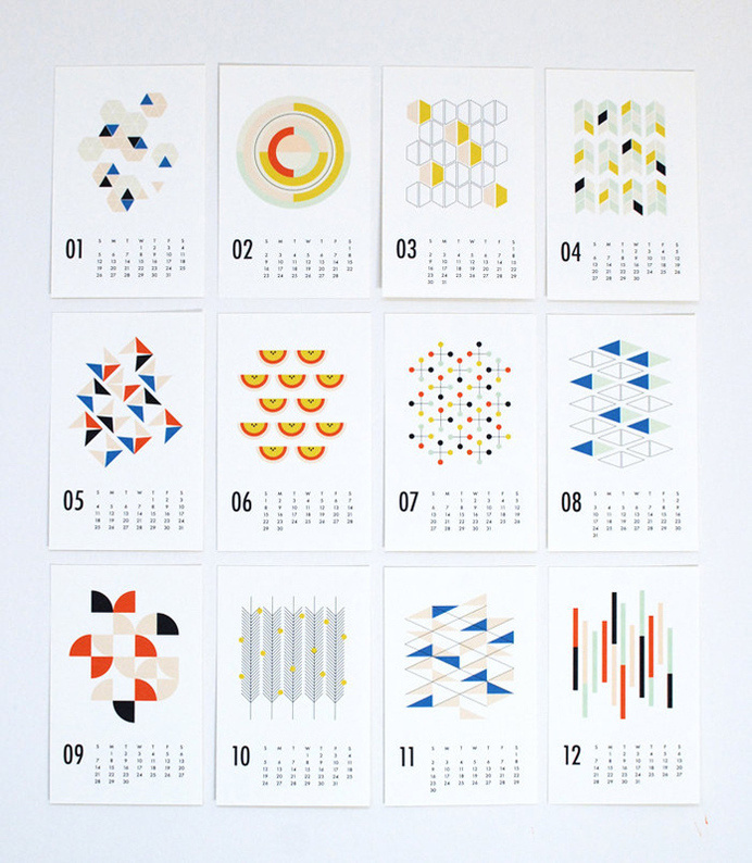 2014-Cal-Dozi-Shapes #calendar