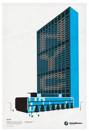 STAR GRID POSTERS '10/11 on the Behance Network #monica #building #poster #santa