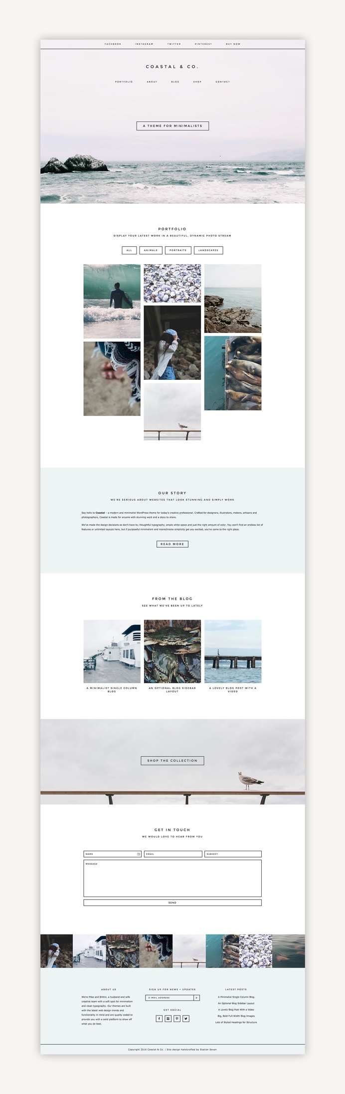 Coastal - Portfolio and WooCommerce WordPress Theme
