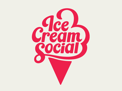 Visual Graphic Ice Cream Social #pink #cream #ice