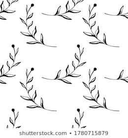 Vector background with twigs. Wrapping paper. Seamless floral pattern. Nature background. Vector background for packaging, printing, wallpaper, fabrics, papers. Branchs backdrop. Hand-drawn twigs.