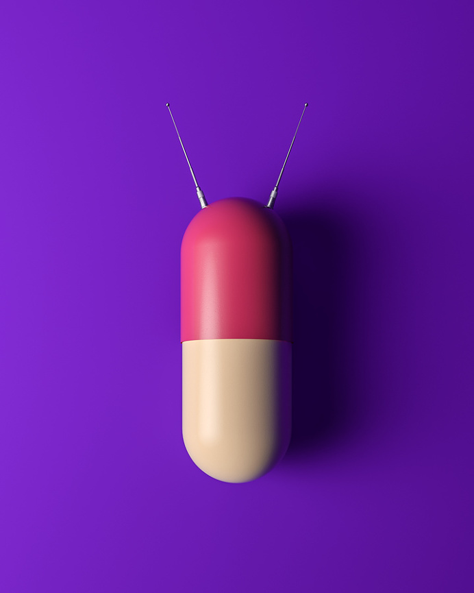 Fortune Digital Health on Behance #3D #colorful #magazine #cover #tech #health #artdirection #print #violet