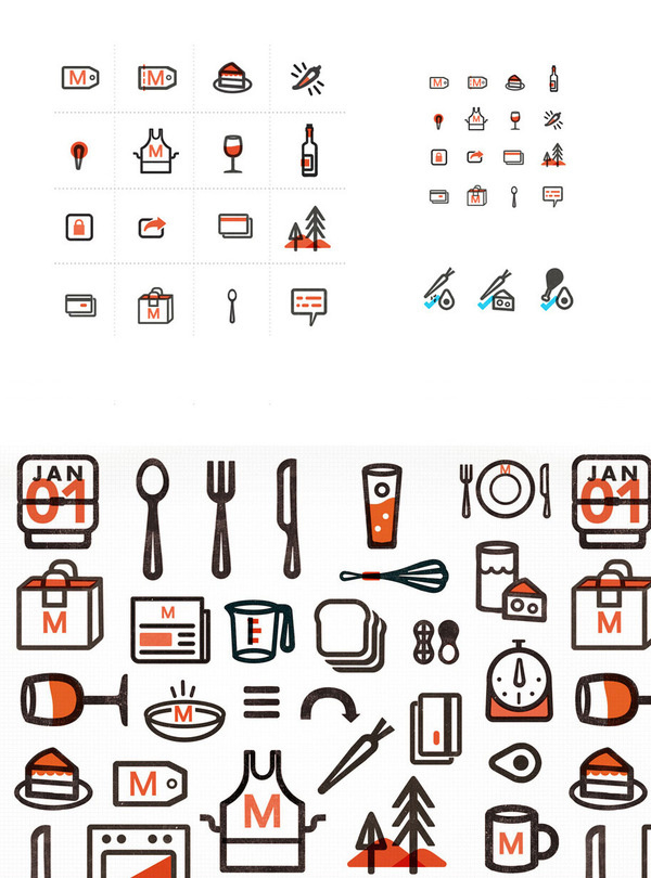 Munchery icons, Kelli Anderson #branding #icons #anderson #illustration #kelli