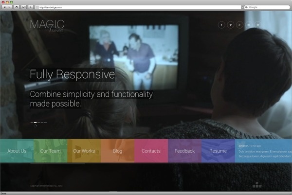 Magic 7 - Magical & Responsive PSD Template #design #creative #modern #clear #flat #psd #responsive #templates #progressive