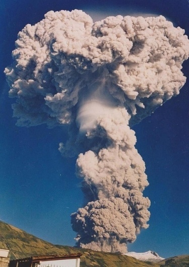 Volcano #blue #volcano #sky
