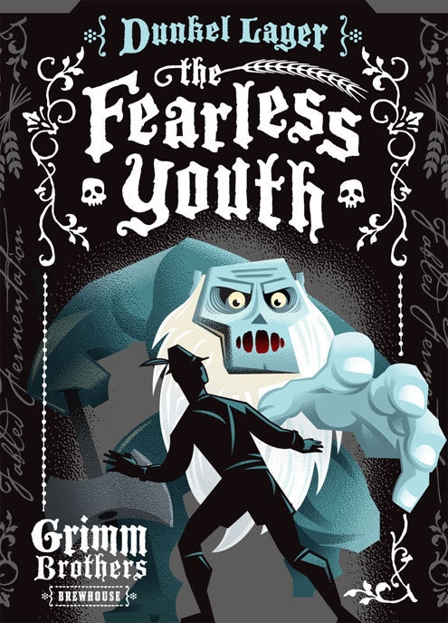 Grimm Brothers' Fearless Youth #beer #ornate #packaging #label #illustration #grimm